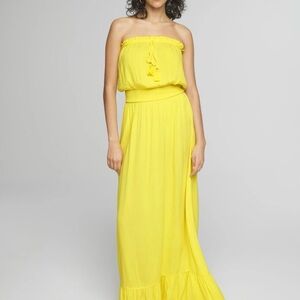 Yellow Strapless Maxi Dress NWT